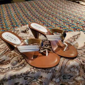 Coach size 7 white sandle